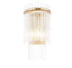 Eltham Wall Light Antique Gold & Glass
