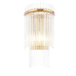Eltham Wall Light Antique Gold & Glass