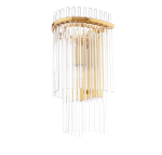 Eltham Wall Light Antique Gold & Glass - Image 3