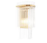 Eltham Wall Light Antique Gold & Glass - Image 4