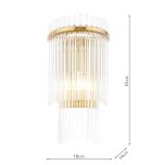Eltham Wall Light Antique Gold & Glass - Image 8