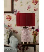 Laura Ashley Knipton Table Lamp Red Ceramic & Antique Brass With Shade - Image 4