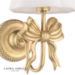 Laura Ashley Larkfield Wall Light Antique Gold With Shade - Image 4