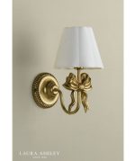 Laura Ashley Larkfield Wall Light Antique Gold With Shade - Image 6