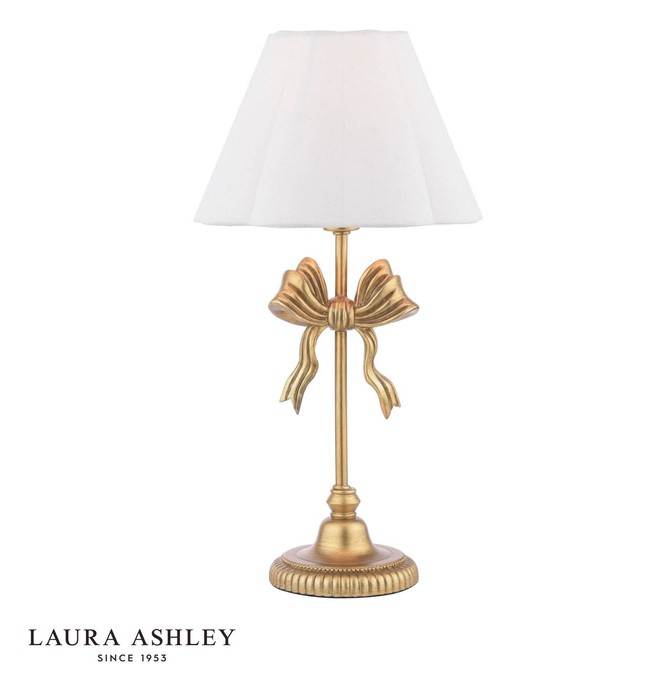 Larkfield Laura Ashley Larkfield Table Lamp Antique Gold With Shade - Image 1