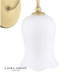 Laura Ashley Lidsell Wall Light Matt Antique Brass & Opal Glass - Image 2