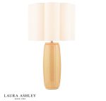 Laura Ashley Littleton Table Lamp Yellow Ceramic & Antique Brass With Shade