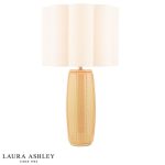 Laura Ashley Littleton Table Lamp Yellow Ceramic & Antique Brass With Shade
