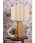 Laura Ashley Littleton Table Lamp Yellow Ceramic & Antique Brass With Shade - Image 5
