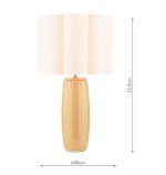 Laura Ashley Littleton Table Lamp Yellow Ceramic & Antique Brass With Shade - Image 6