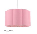Laura Ashley Loveston Pink Cotton Scalloped Shade 38cm/15 Inch