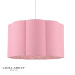 Laura Ashley Loveston Pink Cotton Scalloped Shade 38cm/15 Inch