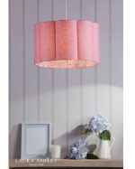Laura Ashley Loveston Pink Cotton Scalloped Shade 38cm/15 Inch - Image 4