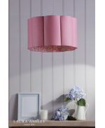 Laura Ashley Loveston Pink Cotton Scalloped Shade 38cm/15 Inch - Image 5