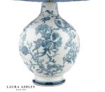 Laura Ashley Maltby Table Lamp Blue Ceramic & Antique Brass With Shade - Image 3