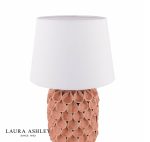 Laura Ashley Marwick Table Lamp Pink Ceramic & Brushed Silver With Shade - Image 3