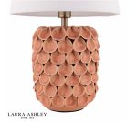 Laura Ashley Marwick Table Lamp Pink Ceramic & Brushed Silver With Shade - Image 4