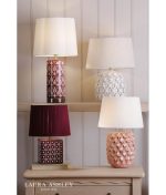 Laura Ashley Marwick Table Lamp Pink Ceramic & Brushed Silver With Shade - Image 7