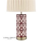 Laura Ashley Medlock Table Lamp Purple Ceramic & Antique Brass With Shade - Image 3