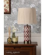 Laura Ashley Medlock Table Lamp Purple Ceramic & Antique Brass With Shade - Image 5