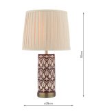 Laura Ashley Medlock Table Lamp Purple Ceramic & Antique Brass With Shade - Image 6