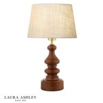 Laura Ashley Millbrook Table Lamp Dark Wood & Industrial Brass (Base Only)