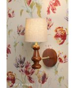 Laura Ashley Millbrook Wall Light Dark Wood & Industrial Brass With Shade - Image 4