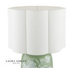 Laura Ashley Pashley Table Lamp Green Ceramic & Polished Chrome With Shade - Image 2