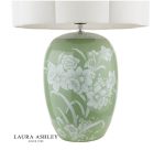 Laura Ashley Pashley Table Lamp Green Ceramic & Polished Chrome With Shade - Image 3