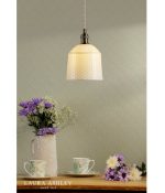 Laura Ashley Porcelain Pendant Cream & Antique Brass - Image 5