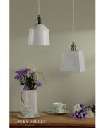Laura Ashley Porcelain Pendant Cream & Antique Brass - Image 7
