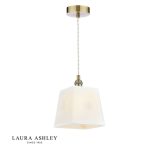 Laura Ashley Porcelain Pendant Cream & Antique Brass