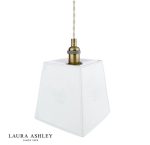 Laura Ashley Porcelain Pendant Cream & Antique Brass - Image 3