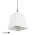 Laura Ashley Porcelain Pendant Cream & Antique Brass - Image 4