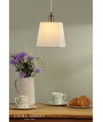 Laura Ashley Porcelain Pendant Cream & Antique Brass - Image 5