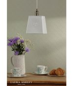 Laura Ashley Porcelain Pendant Cream & Antique Brass - Image 6