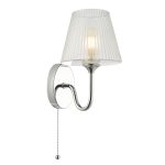 Rimaz Bathroom Wall Light Polished Chrome & Ribbed Glass