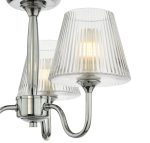 Rimaz 3lt Bathroom Ceiling Light Polished Chrome & Ribbed Glass - Image 3
