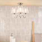 Rimaz 3lt Bathroom Ceiling Light Polished Chrome & Ribbed Glass - Image 4