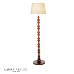 Laura Ashley Millbrook Floor Lamp Dark Wood & Industrial Brass (Base Only)