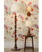 Laura Ashley Millbrook Floor Lamp Dark Wood & Industrial Brass (Base Only) - Image 5