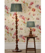 Laura Ashley Millbrook Floor Lamp Dark Wood & Industrial Brass (Base Only) - Image 6
