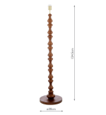 Laura Ashley Millbrook Floor Lamp Dark Wood & Industrial Brass (Base Only) - Image 7