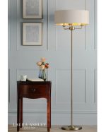 Laura Ashley Sorrento 3lt Floor Lamp Matt Antique Brass With Natural Shade - Image 5