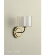 Laura Ashley Southwell Wall Light Antique Brass & Opal Glass - Image 5