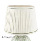 Laura Ashley Stannard Table Lamp Green Ceramic & Polished Chrome With Shade - Image 2