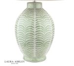 Laura Ashley Stannard Table Lamp Green Ceramic & Polished Chrome With Shade - Image 3