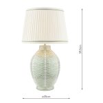 Laura Ashley Stannard Table Lamp Green Ceramic & Polished Chrome With Shade - Image 6