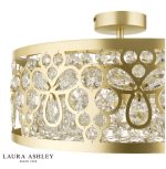 Laura Ashley Tilbrook 4lt Flush Matt Champagne & Crystal - Image 3