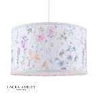Laura Ashley Wild Meadow Multi Blue Cotton Drum Shade 38cm/15 Inch